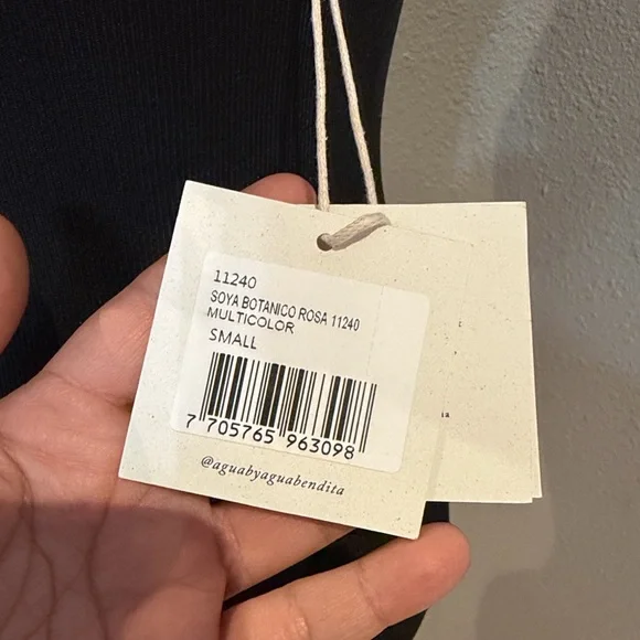 AGUA BY AGUA BENDITA Soya Botanica Rosa Embroidered Bikini Top NWT - Picture 7 of 16